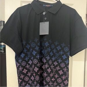 Louis Vuitton Black Shirt with Purple Accents